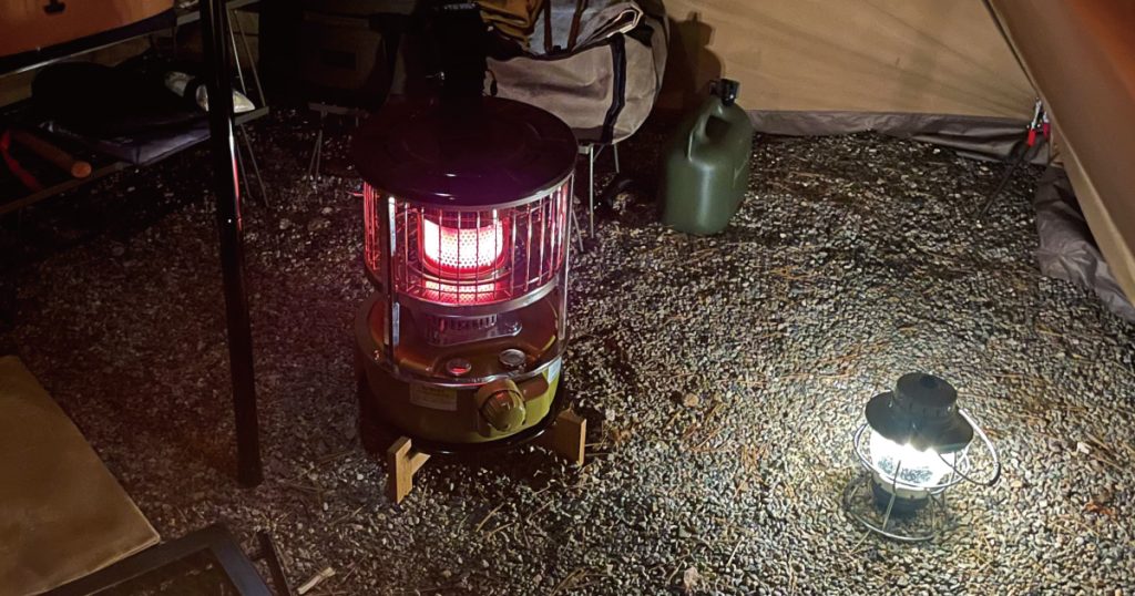 夜のテント内も快適でした paseco wkh-3100s